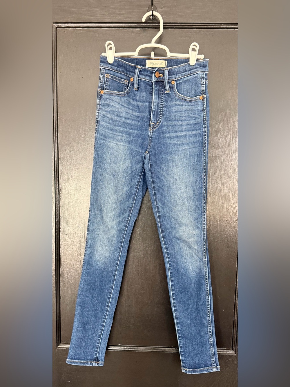 Madewell 10” High-Rise Skinny Jeans in Medium Wash Blue